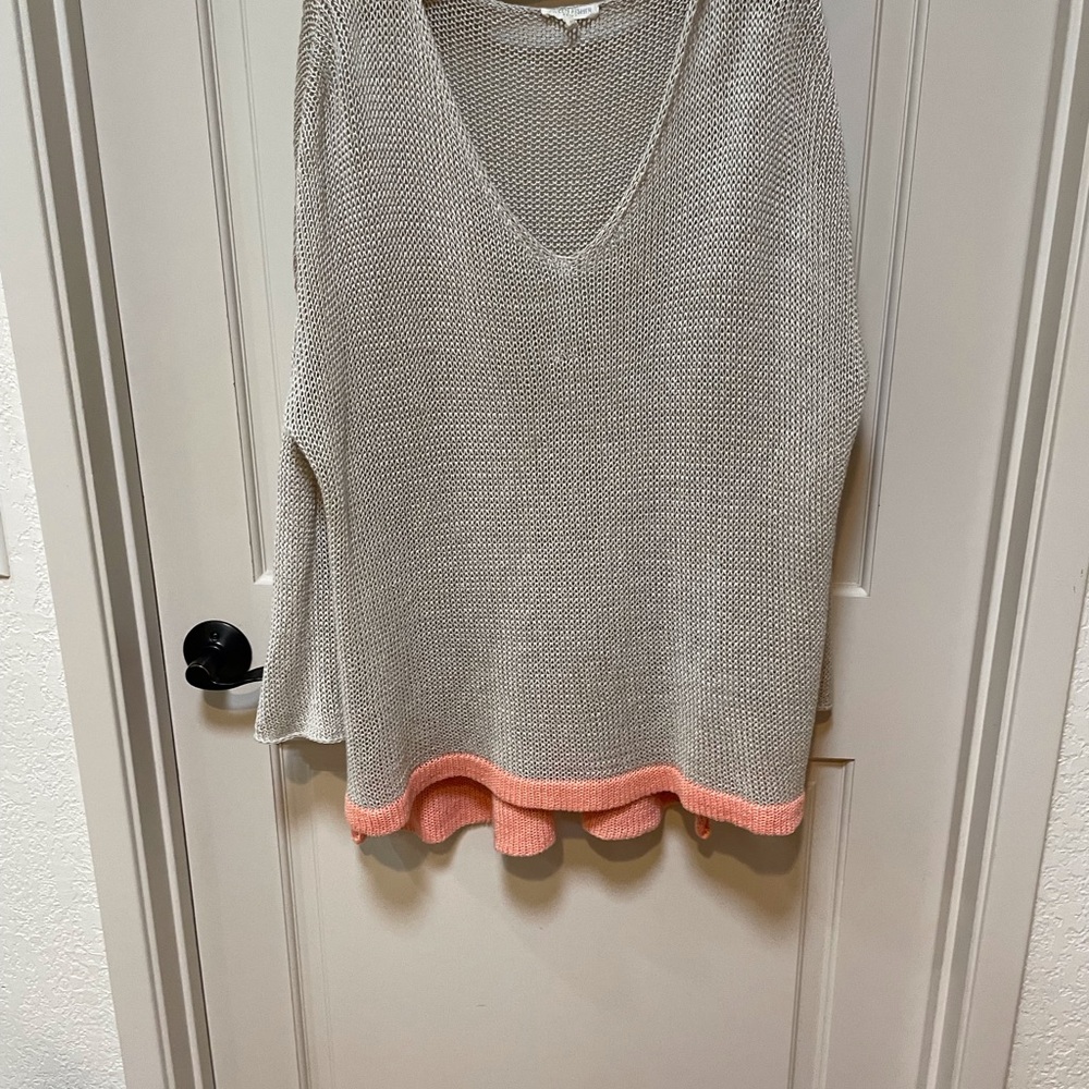 Eileen Fisher Open Weave Linen Sweater